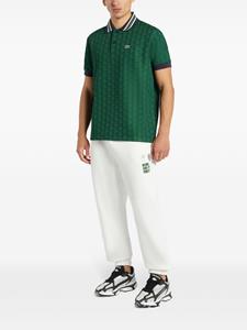 Lacoste geometric pattern logo-appliqué polo shirt - Groen