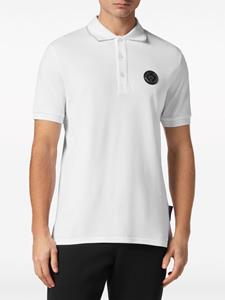 Plein Sport logo-print cotton polo shirt - Wit