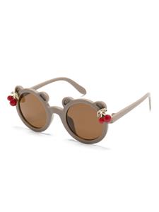 Monnalisa round-frame sunglasses - Beige