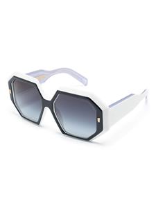 Cutler & Gross 9324 Square geometric-frame sunglasses - Wit