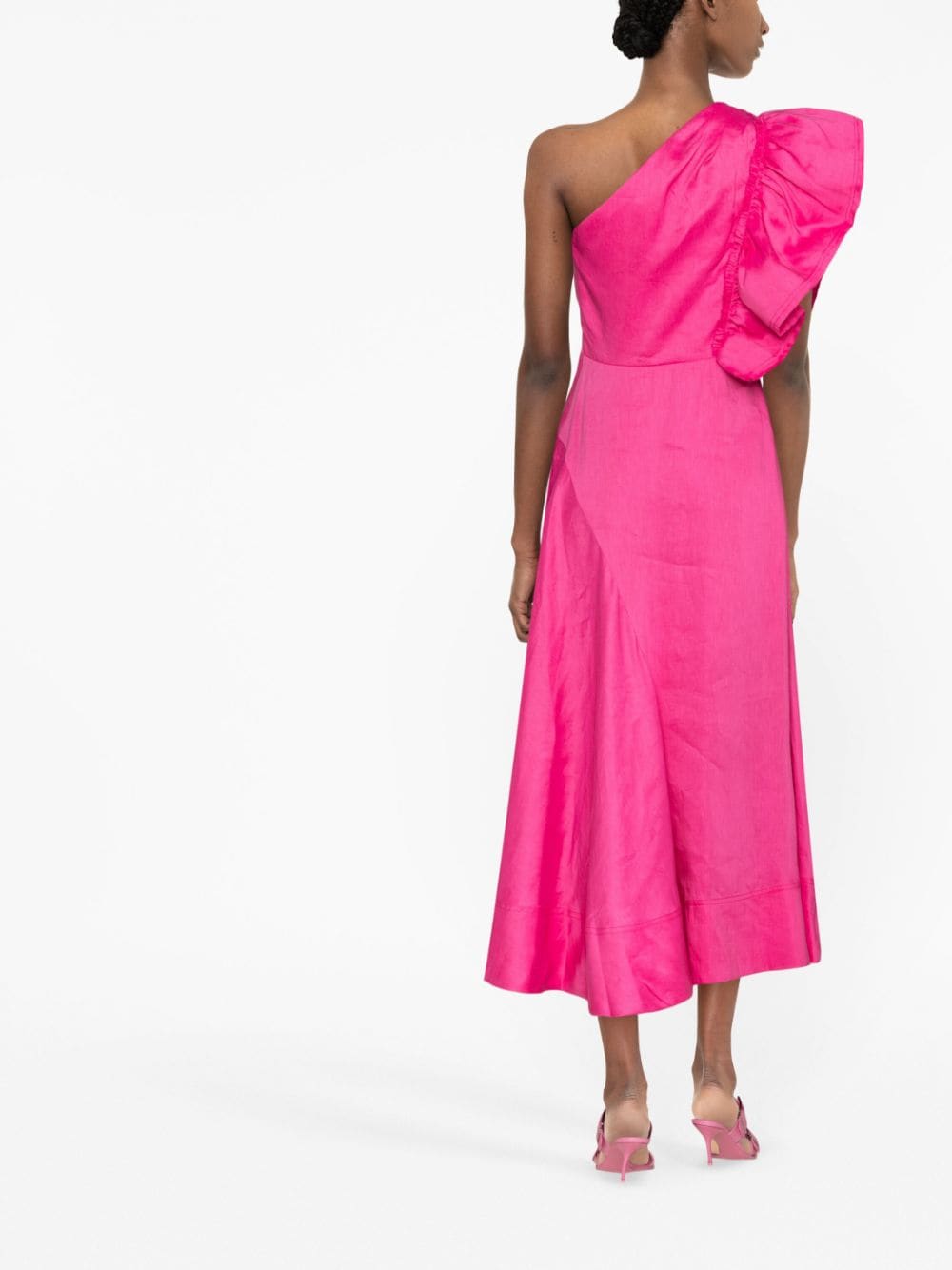 Aje Asymmetrische midi-jurk - Roze