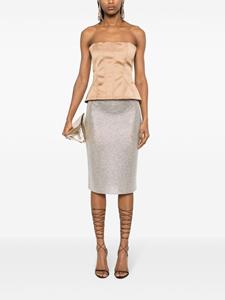 Giuseppe Di Morabito crystal-embellished midi skirt - Zilver