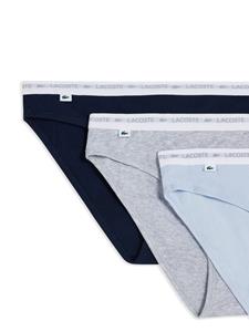 Lacoste logo waistband three-piece brief set - Blauw