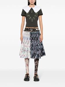 Chopova Lowena floral-print mesh leggings - Zwart