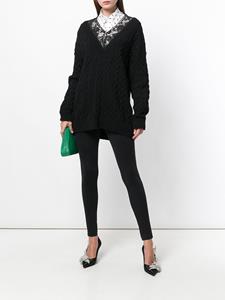 Balenciaga High waisted leggings with rear logo - Zwart