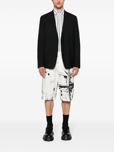 Alexander McQueen abstract-print twill shorts - Wit