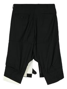Comme des Garçons Homme Plus mirrored design shorts - Zwart