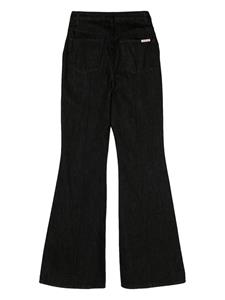 Self-Portrait mid-rise bootcut jeans - Zwart