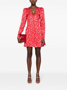ROTATE Mini-jurk met bloemenprint - Rood