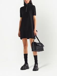 Prada Mini-jurk met col - Zwart