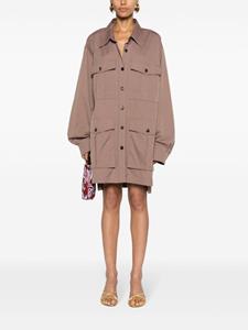 DRIES VAN NOTEN button-up cotton shirtdress - Beige