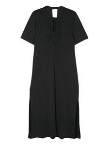 Bimba y Lola Midi-jurk verfraaid met kristallen - Zwart