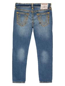 True Religion Rocco Stitch mid-rise cropped jeans - Blauw