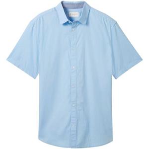 TOM TAILOR Langarmhemd Basic Kurzarmhemd aus Popeline