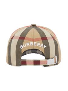 Burberry Honkbalpet met geborduurd logo - Geel