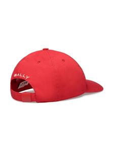 Bally logo-embroidered cotton cap - Rood