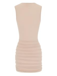 Saint Laurent Mouwloze mini-jurk - Beige