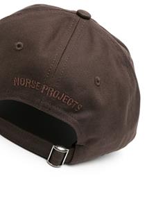 Norse Projects Felt N katoenen honkbalpet - Bruin