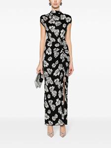 DVF Diane von Furstenberg Midi-jurk met bloemenprint - Zwart