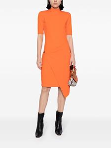 Calvin Klein asymmetric wrap-front dress - Oranje