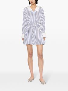 Self-Portrait striped shirt minidress - Blauw