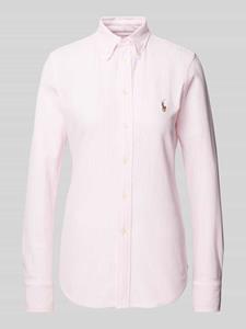Polo Ralph Lauren Overhemdblouse met labelstitching, model 'HEIDI'
