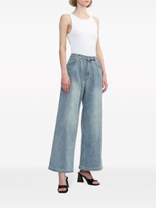 Izzue wide-leg cropped jeans - Blauw