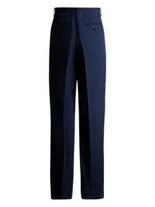 Bally straight-leg linen chino trousers - Blauw