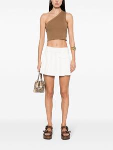Blanca Vita pleated cotton mini skirt - Wit