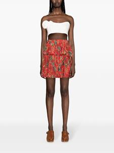 Ulla Johnson Juno pleated miniskirt - Rood