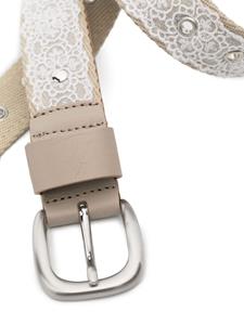OUR LEGACY lace-overlay belt - Wit