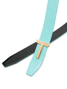 TOM FORD T-plaque leathe belt - Blauw