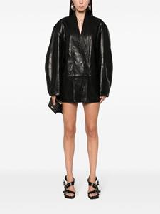 ISABEL MARANT Ikena leather coat - Zwart
