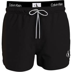 Calvin Klein Swimwear Zwemshort SHORT DOUBLE WB met dubbele band