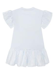 Aigner Kids graphic-print cotton dress - Blauw