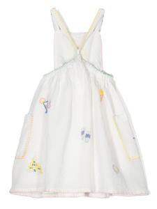 Stella McCartney Kids embroidered mini dress - Wit