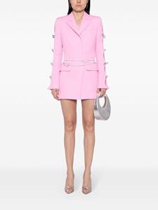 MACH & MACH bow-embellished wool mini dress - Roze