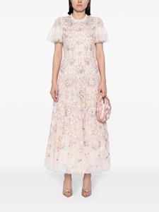 Needle & Thread Floral Waltz floral-embroidered gown - Beige