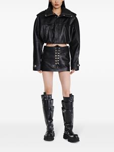 Dion Lee Hiker Boot leather miniskirt - Zwart