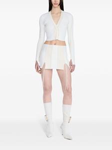 Dion Lee striped knitted miniskirt - Beige