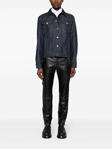 Alexander McQueen tapered leather trousers - Zwart