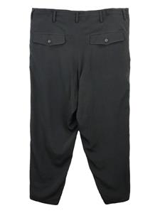 Yohji Yamamoto buttoned tapered trousers - Zwart