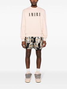 AMIRI rubberised-logo cotton sweatshirt - Beige