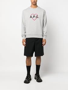 A.P.C. Sweater met logoprint - Grijs