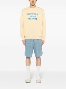 Drôle De Monsieur slogan-embroidered sweatshirt - Geel