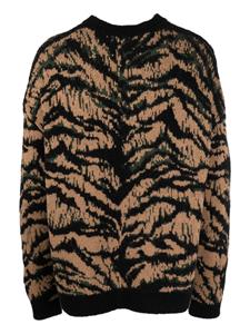 Roberto Cavalli Sweater met tijgerprint - Oranje