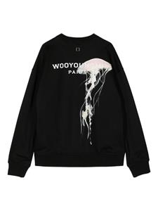 Wooyoungmi logo-print cotton sweatshirt - Zwart