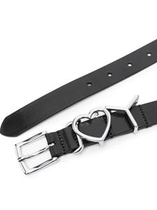 Y/Project Slim Y leather belt - Zwart