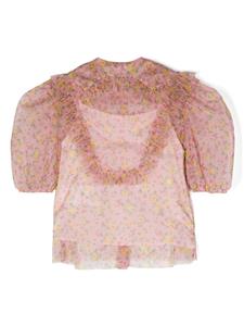 Philosophy Di Lorenzo Serafini Kids Tulen shirt met bloemenprint - Roze