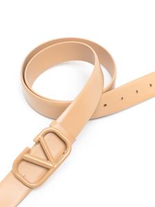 Valentino Garavani VLogo leather belt - Beige